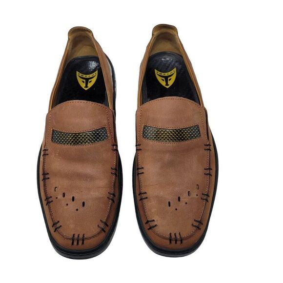 Michael Toschi Mens Mach 8284 Leather Driving Loafers Brown Sz 9 CarbonLite - Picture 3 of 14